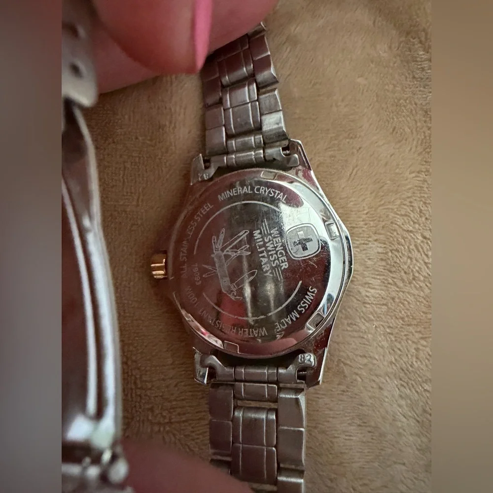 Wenger Silver and Gold Watch with White Dial